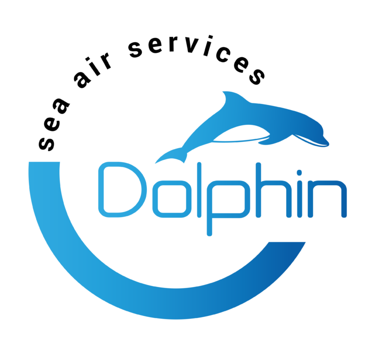 Logo Công ty CPDV Hàng hải Hàng không Con Cá Heo - Dolphin Sea Air Services Corporation